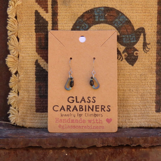 NEW Space Earrings | Gift for a Climber | Glass Carabiners