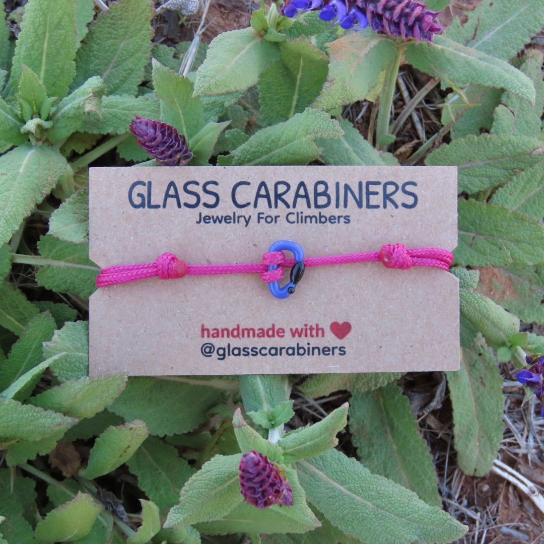 Periwinkle Bracelet | Glass Carabiner | Rock Climbing Gift