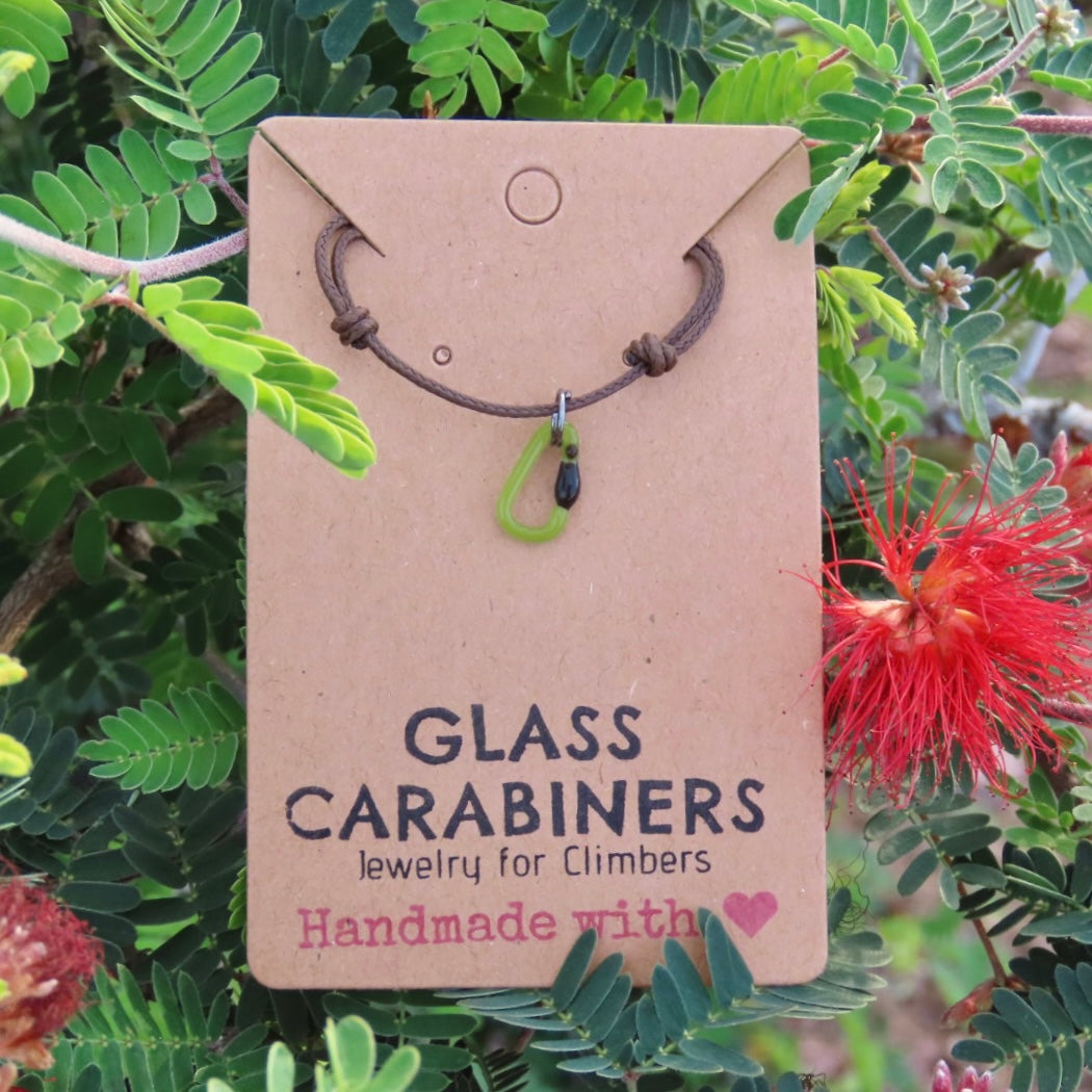 Avocado Necklace | Climbing Gift | Glass Carabiner