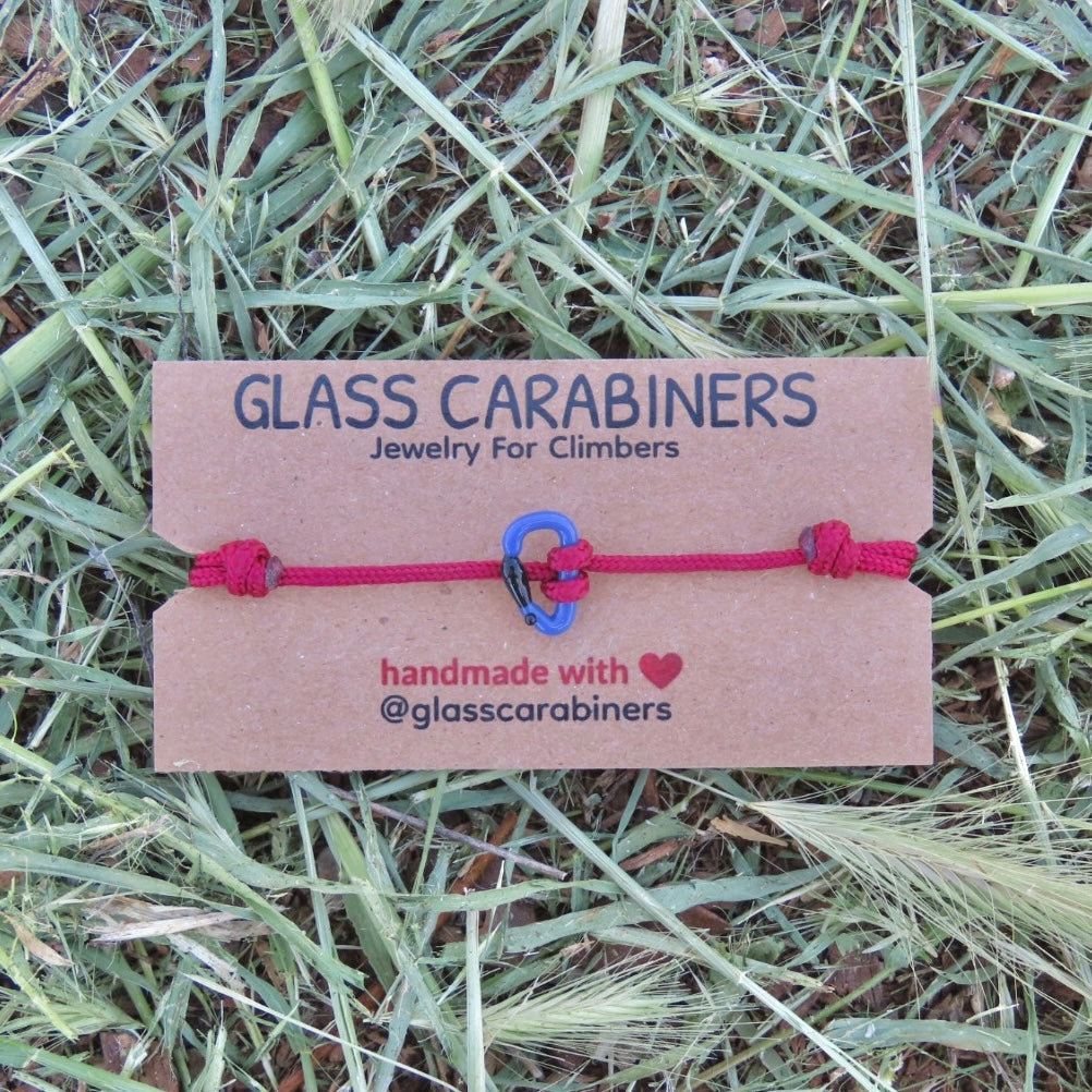 Periwinkle Bracelet | Glass Carabiner | Rock Climbing Gift