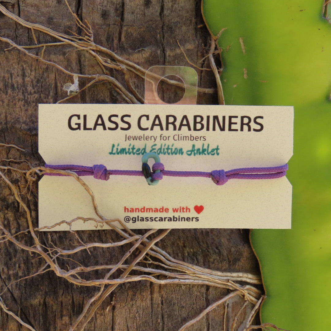 NEW Mint Anklet | Glass Carabiner | Climbing Jewelry
