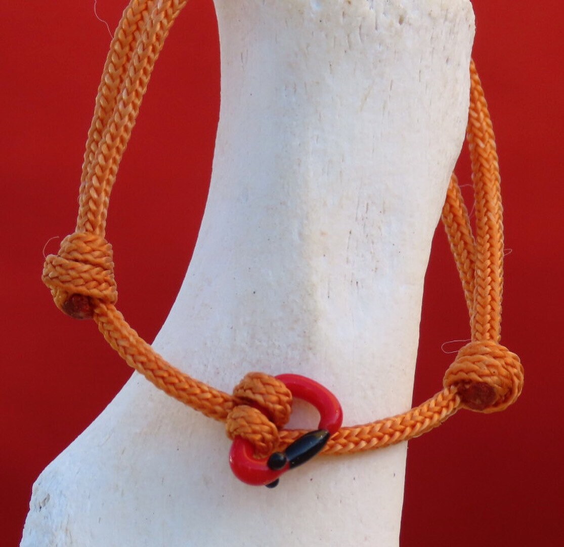 Red Bracelet | Glass Carabiner | Rock Climbing Gift