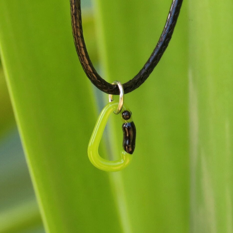 Avocado Necklace | Climbing Gift | Glass Carabiner