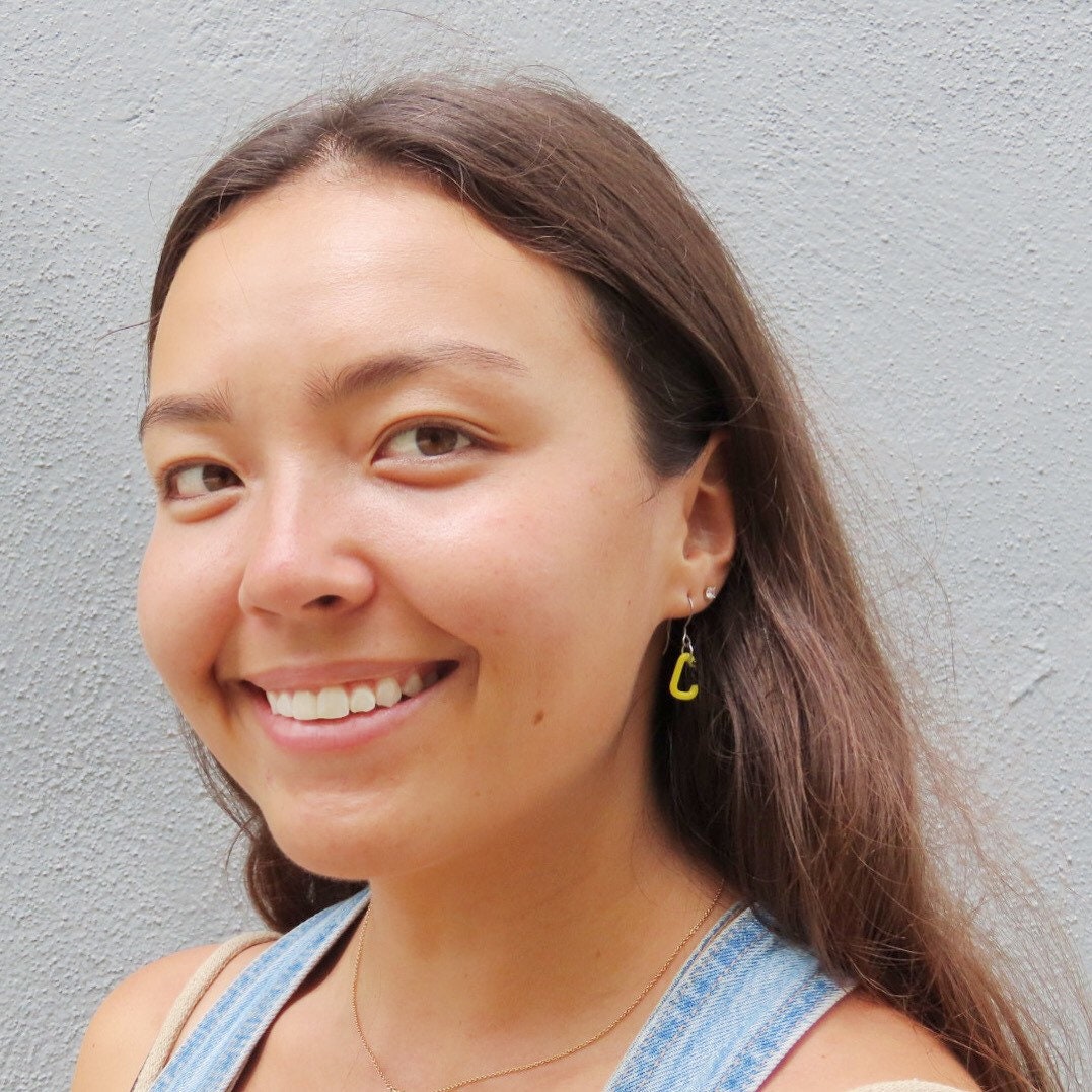 Yellow Earrings | Gift for a Climber | Glass Carabiners