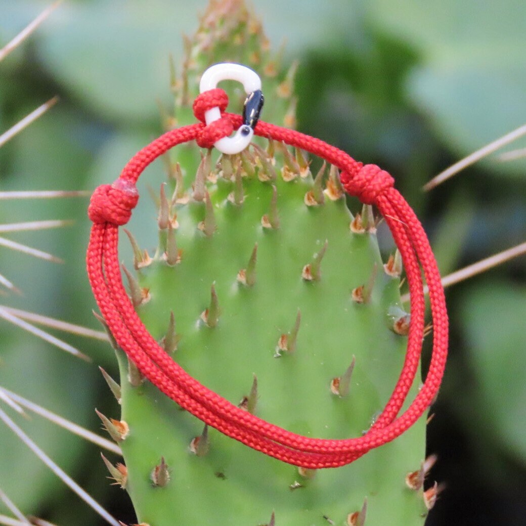 White Bracelet | Glass Carabiner | Rock Climbing Gift