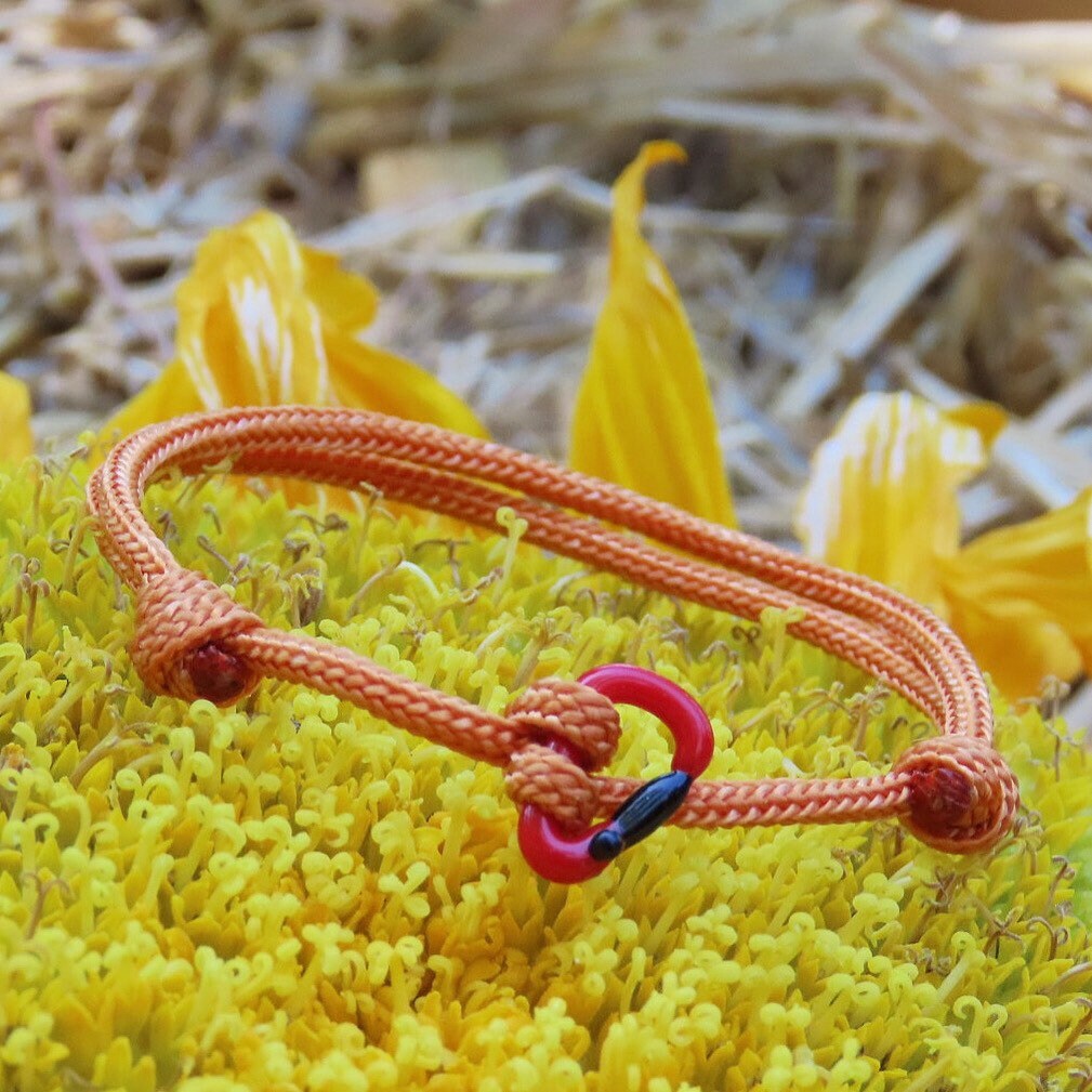 Red Bracelet | Glass Carabiner | Rock Climbing Gift