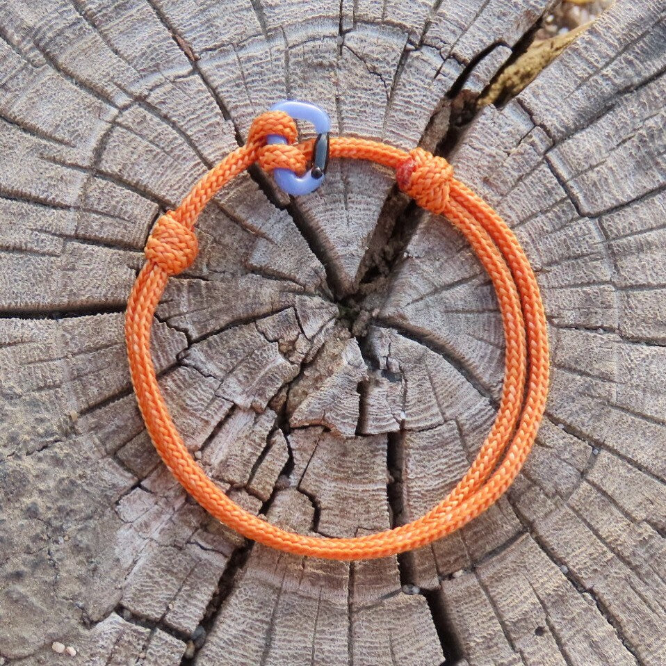 Periwinkle Bracelet | Glass Carabiner | Rock Climbing Gift