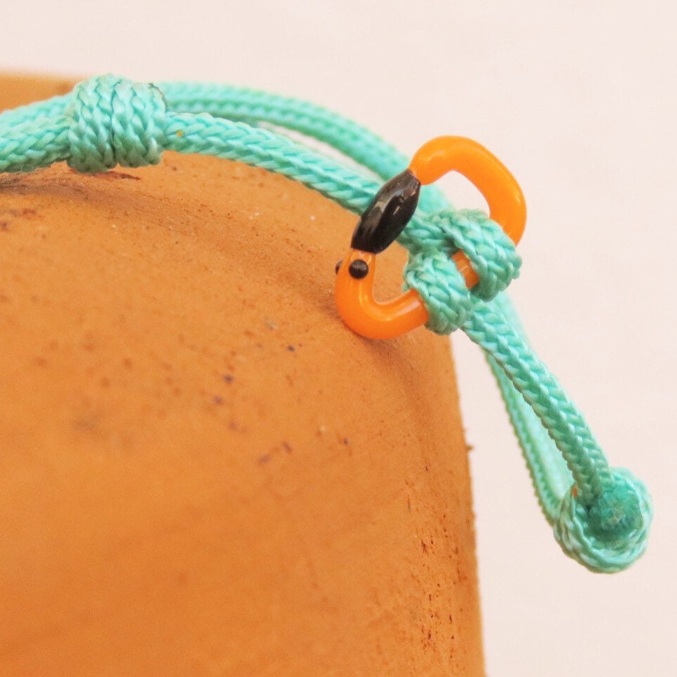 Orange Bracelet | Glass Carabiner | Rock Climbing Gift