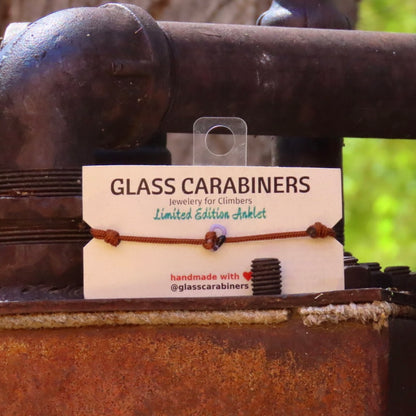 NEW Lavender Anklet | Glass Carabiner | Climbing Jewelry