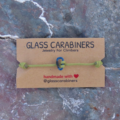 Deep Blue Bracelet | Glass Carabiner | Rock Climbing Gift