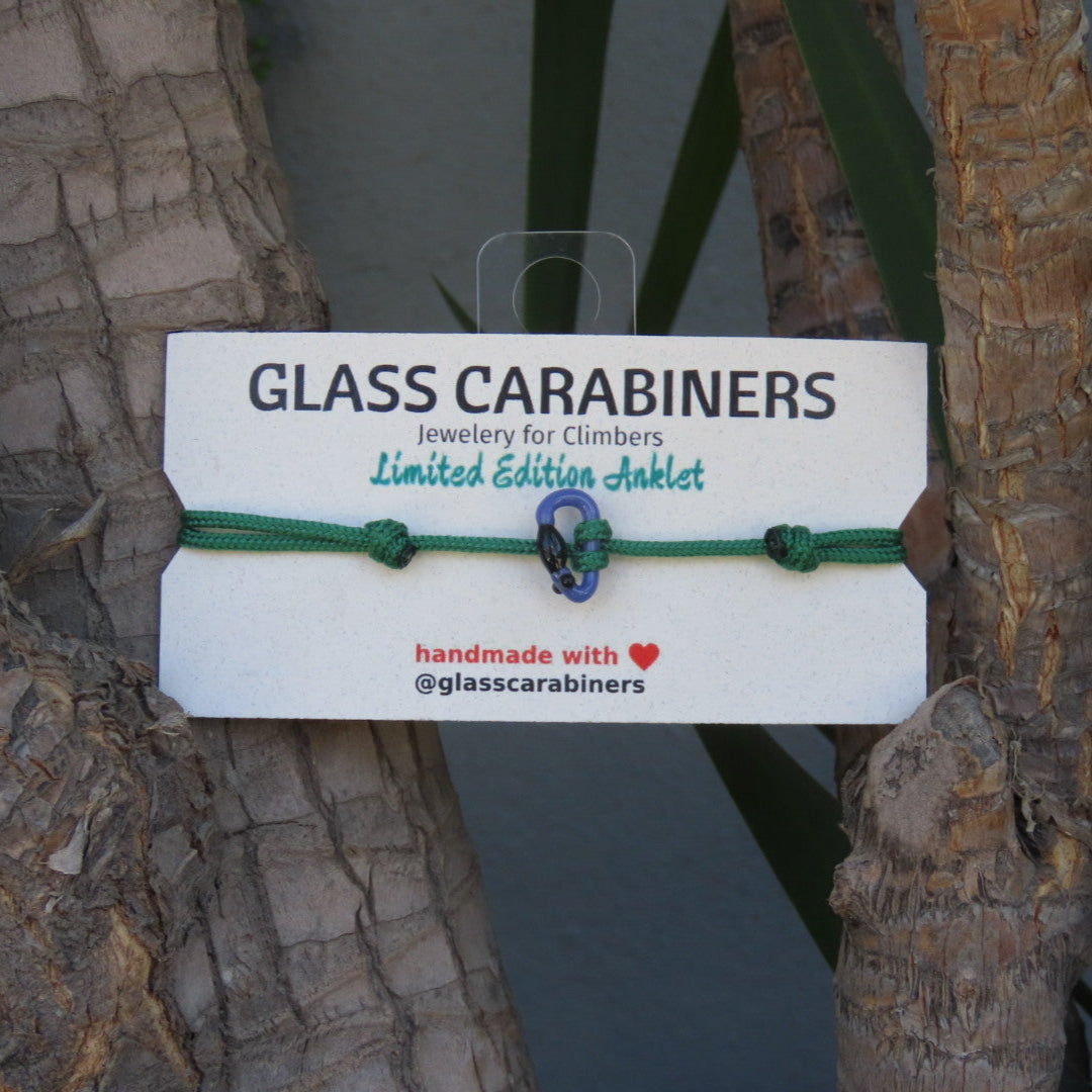 NEW Periwinkle Anklet | Glass Carabiner | Climbing Jewelry