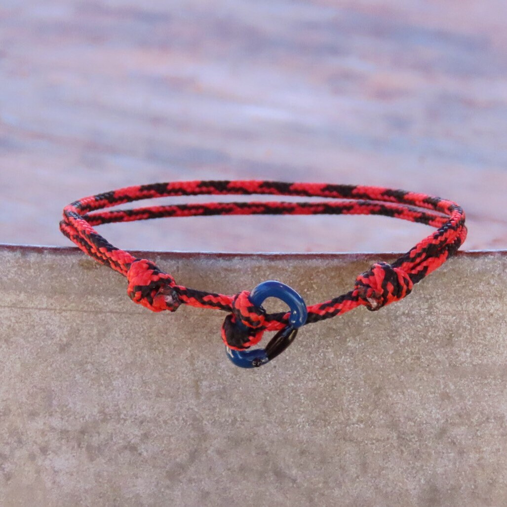 Deep Blue Bracelet | Glass Carabiner | Rock Climbing Gift