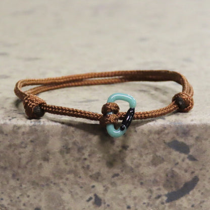 Mint Green Bracelet | Glass Carabiner | Rock Climbing Gift