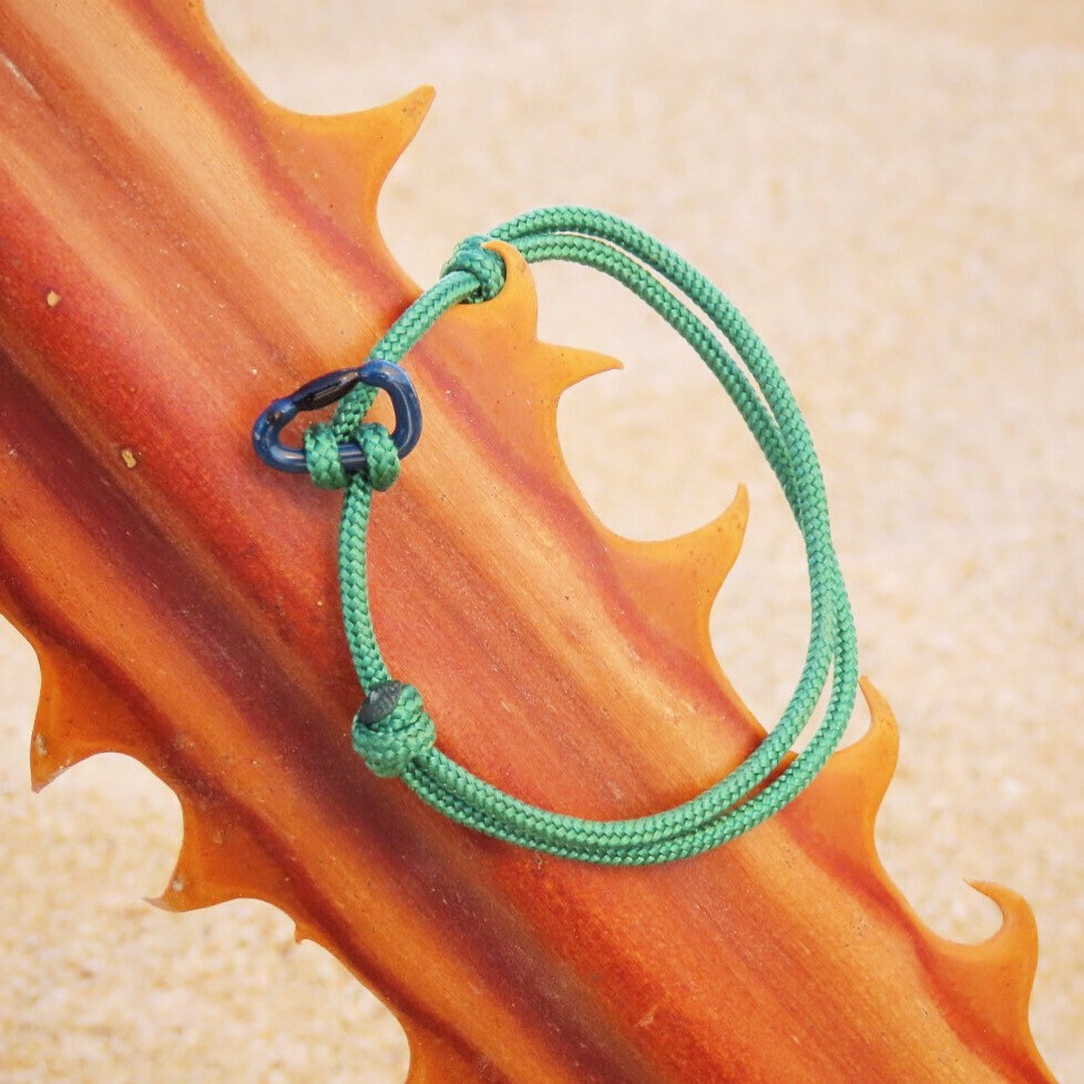 Deep Blue Bracelet | Glass Carabiner | Rock Climbing Gift